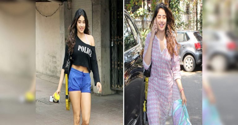 janhvi kapoor gym look: lifestyle janhvi kapoor reaches gym in traditional look