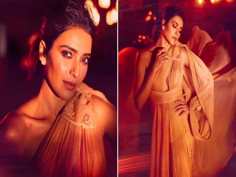 karishma tanna red carpet look: करिश्मा तन्ना का गॉडेस अवतार, तस्वीरों से नहीं हट सकेगी नजर – karishma tanna looks gorgeous in stylish chiffon gown