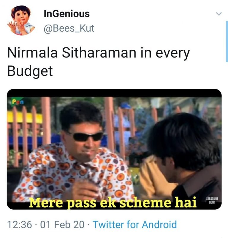 तुम्हें याद न मेरी आई… निर्मला सीतारमण के बजट पर 15 टॉप  memes