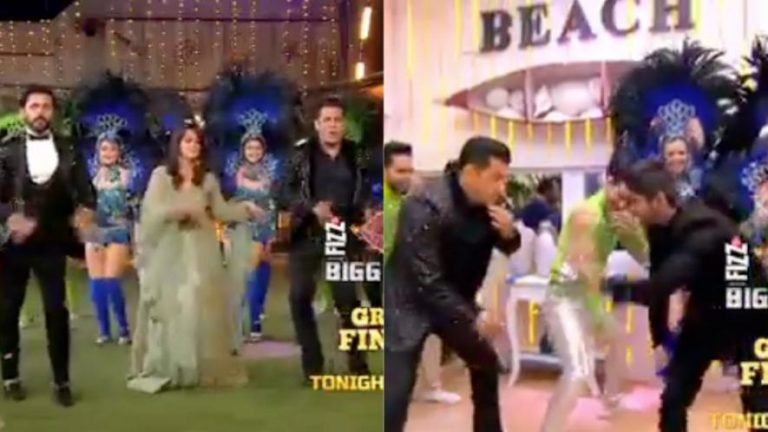 Bigg Boss 12 Grand Finale Salman Dances With Karanveer Deepak Romil Sreesanth And Dipika On His Superhit Songs | Bigg Boss 12 Grand Finale : सलमान ने कंस्टेस्टेंट्स के साथ अपने ही सुपरहिट गानों पर कुछ इस अंदाज में किया डांस