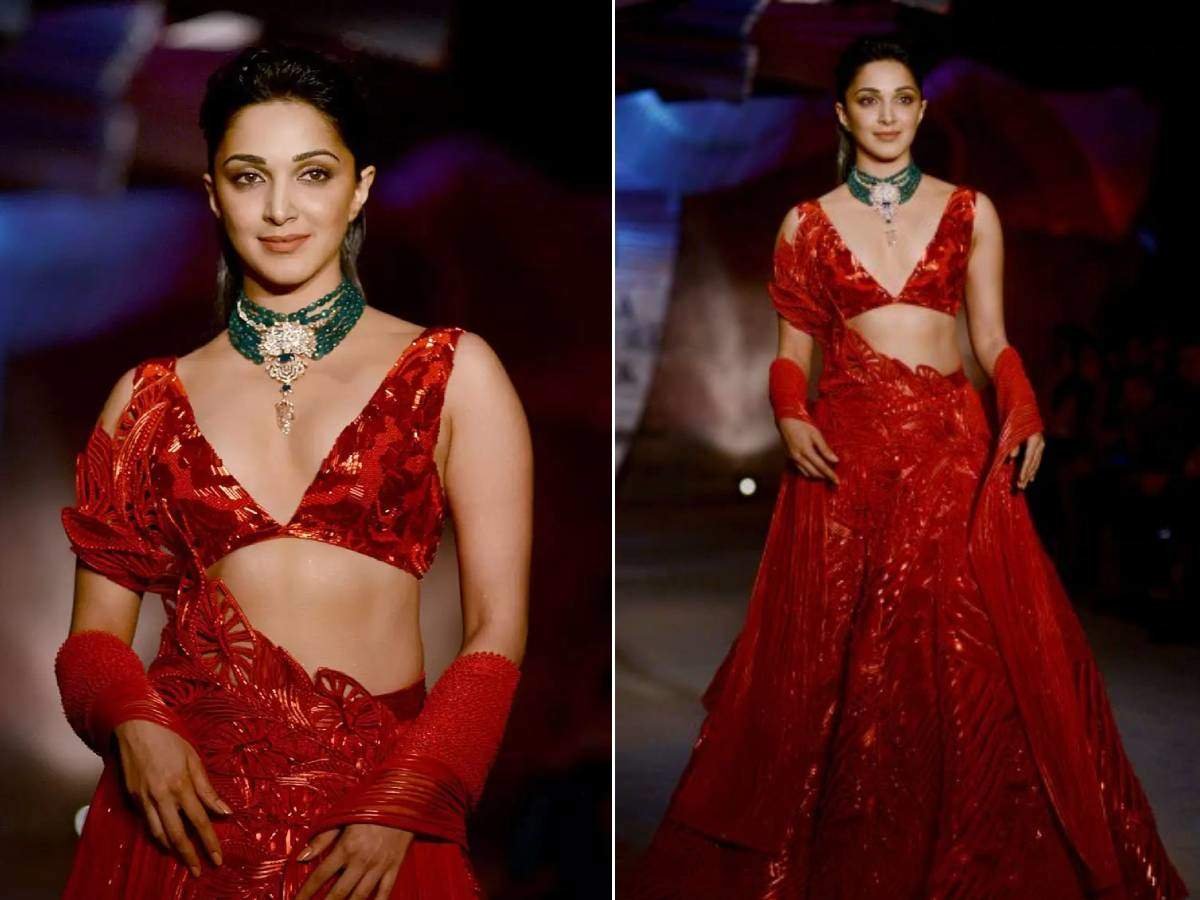 रेड 3D एम्ब्रोडरी लहंगा रेड 3D एम्ब्रोडरी लहंगा