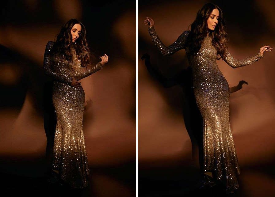 बॉडीकॉन गाउन में था फिश टेल डिजाइन