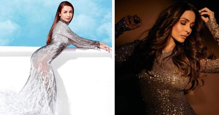 Malaika Arora sexy look in shimmery gown