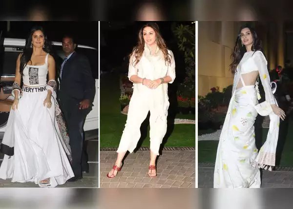 कटरीना, हुमा और डायना का ऑल वाइट लुक