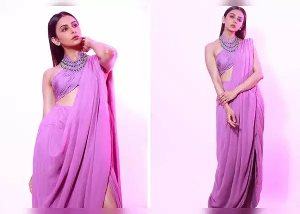 रकुल प्रीत का साड़ी लुक