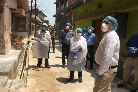 COVID-19: हॉट स्पॉट कटघोरा के संक्रमित गली पहुंची कलेक्टर, कहा- ऐसे जीतेंगे जंग