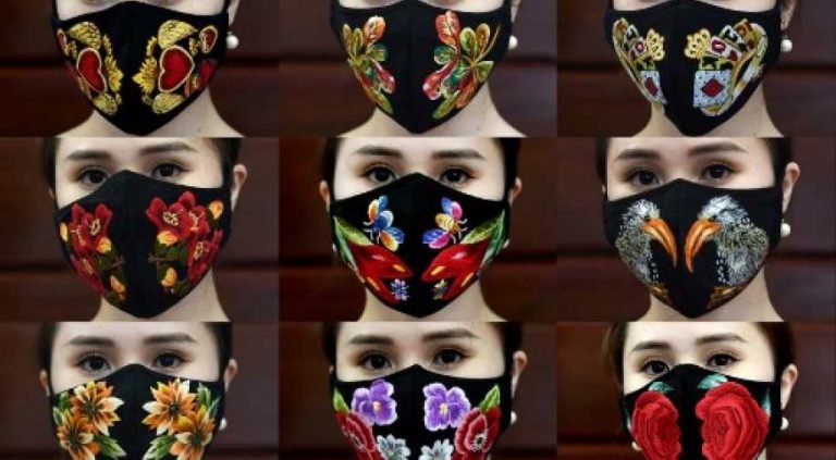 Market closed in lockdown but the work of designer of masks is on, see fashion statement mask | Lockdown: बाजार बंद लेकिन मास्क को डिजाइनर बनाने का काम चालू, देखें फैशन स्टेटमेंट मास्‍क