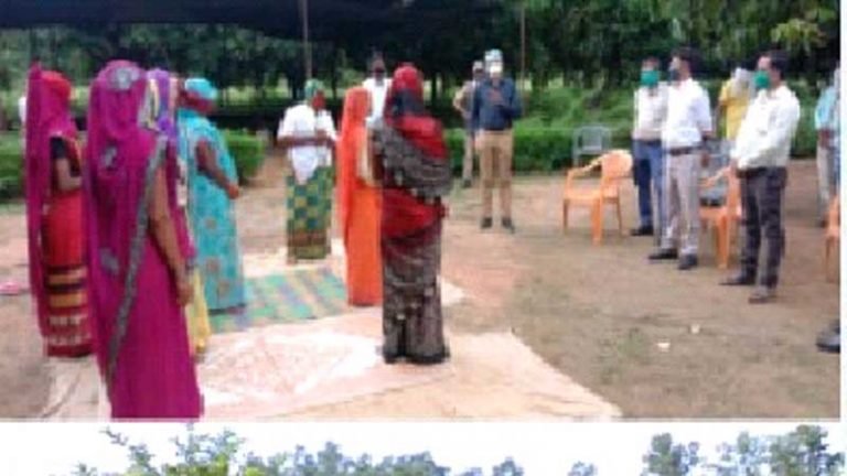 स्व-सहायता समूह की महिलाएँ संचालित कर रहीं नर्सरी