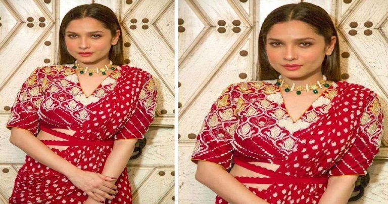 ankita lokhande red sari: lifestyle ankita lokhande wore red sari