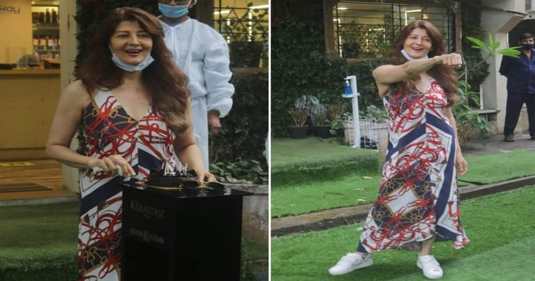 lifestyle sangeeta bijlani celebrated her birthday in a plunging neckline dress
