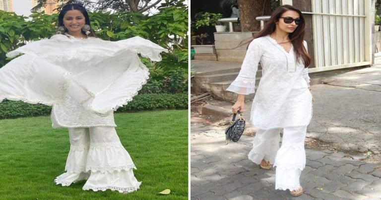 malaika arora-janhvi kapoor-hina khan: lifestyle malaika arora-hina khan wore same white kurta