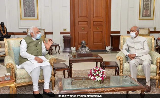 पीएम मोदी ने राष्ट्रपति रामनाथ कोविंद से की मुलाकात, करीब आधे घंटे हुई बात