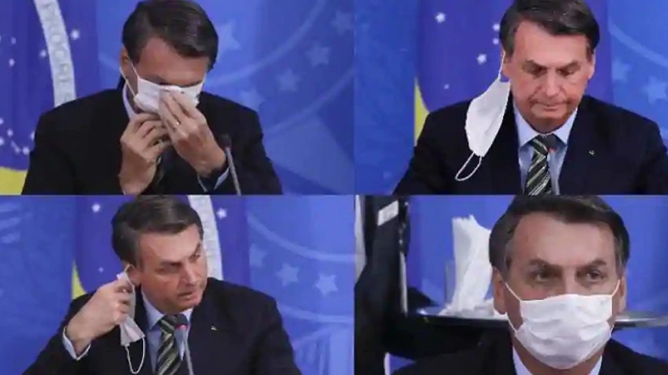 lawsuit against president Bolsonaro for taking off his mask infront of media | चेहरे से मास्क हटाने पर घिरे ब्राजील के राष्ट्रपति मीडिया के सामने कोरोना पॉजिटिव होने की जानकारी दी थी