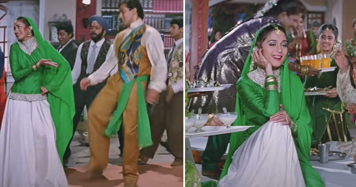 कंट्रास्टिंग लहंगा कंट्रास्टिंग लहंगा
