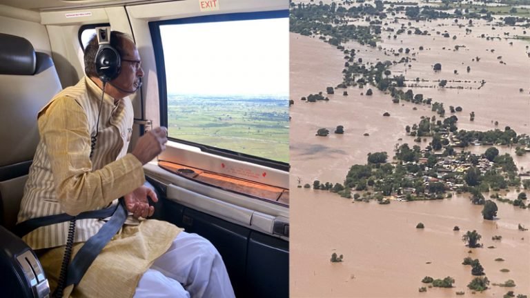 मुख्यमंत्री श्री चौहान ने दूसरे दिन भी किया हवाई निरीक्षण