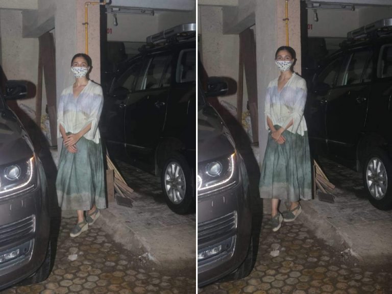 alia bhatt: alia bhatt snapped in earth print dress by cord