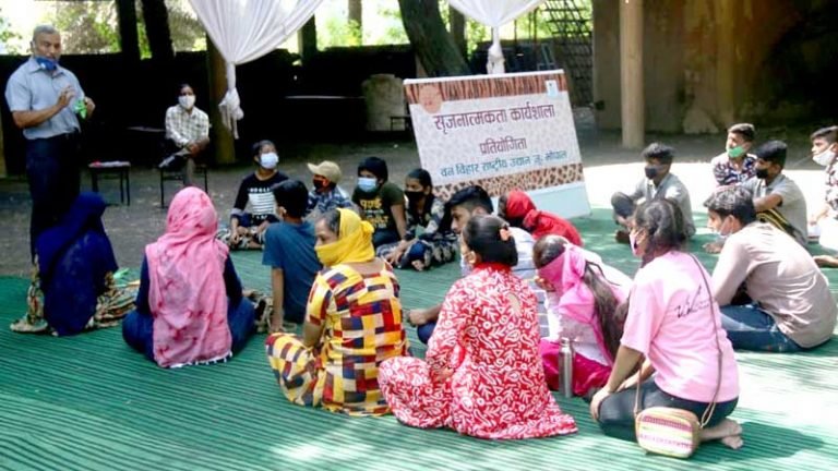 वन्य-प्राणी सप्ताह के छठवें दिन हुई सृजनात्मक कार्यशाला