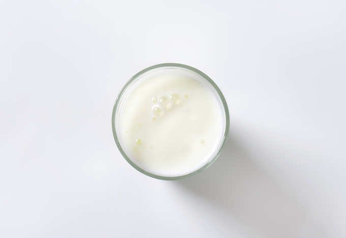 milk in glass