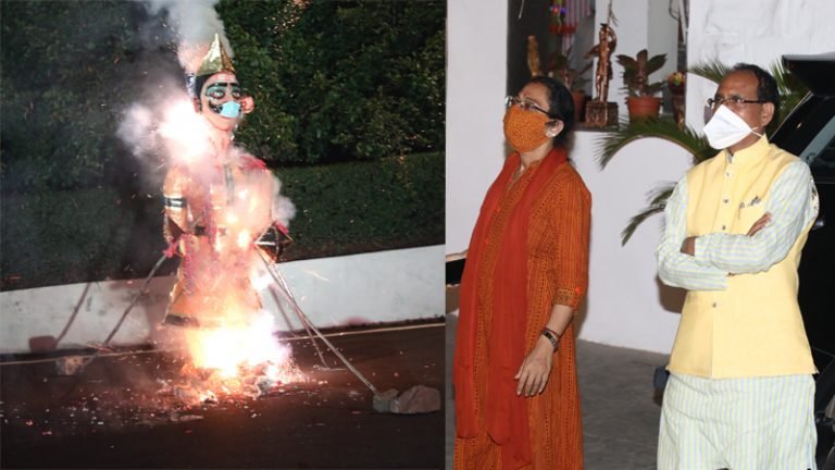 रावण दहन कार्यक्रम में पहुंचे मुख्यमंत्री श्री चौहान