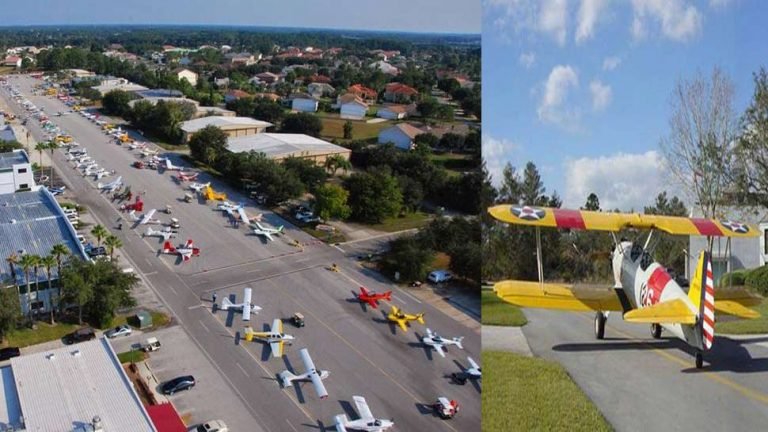 The Elites! us village spruce creek residents have there personal planes so they parked outside home | US: फ्लोरिडा के इस इलाके में गैराज के बजाए लोग बनवाते हैं हैंगर, जानिए क्यों