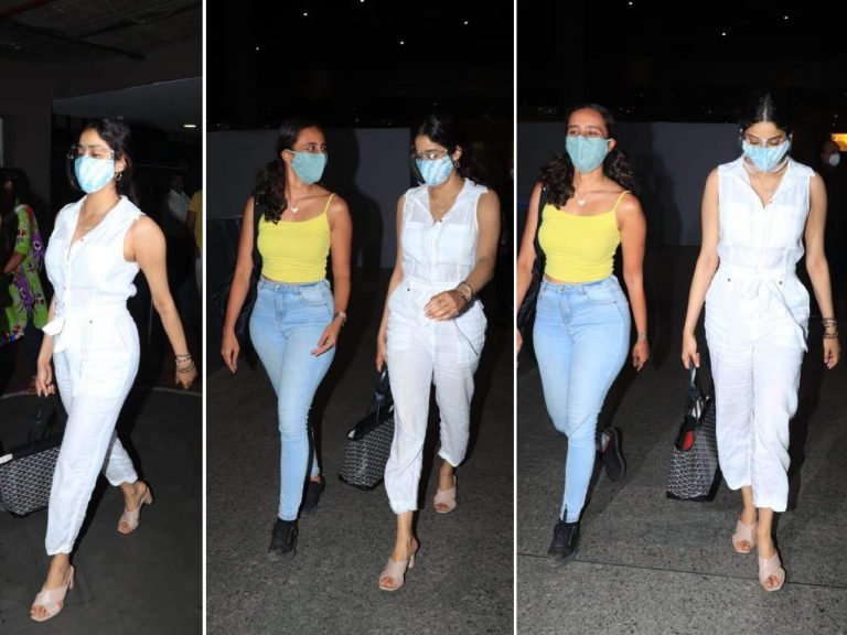 एयरपोर्ट पर जाह्नवी कपूर के अलहदा अंदाज ने उड़ाए लोगों के होश, कटआउट स्लीव्स वाली ड्रेस में लगीं 'WOW'