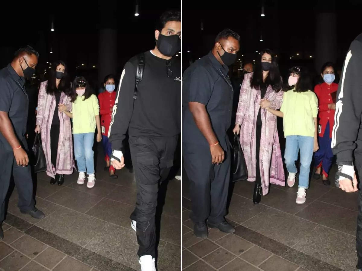 amitabh bachchan aishwarya rai bachchan: lifestyle aishwarya rai with abhishek bachchan and aaradhya return from paris to celebrate amitabh bachchan birthday