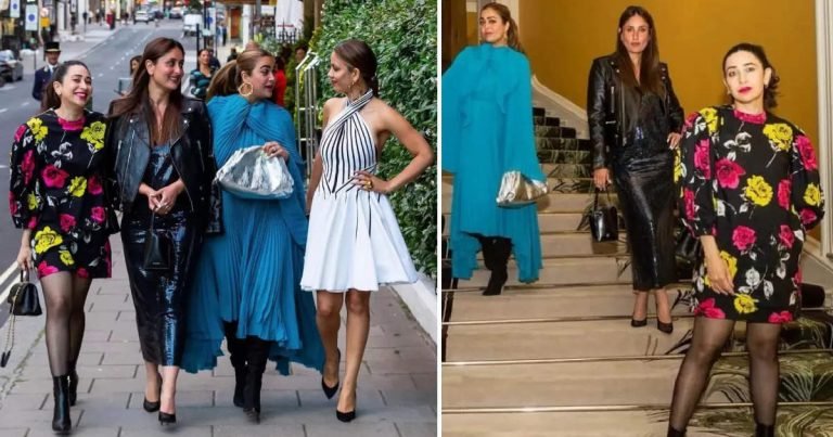 karisma kapoor kareena kapoor khan, घुटनों से ऊंची ड्रेस पहनी करिश्मा कपूर के आगे करीना का हुस्न भी पड़ गया कम, 48 साल की उम्र में ऐसा लुक मचा रहा गदर – lifestyle karisma kapoor looks more than stylish kareena kapoor as she chills with her bffs amrita-natasha