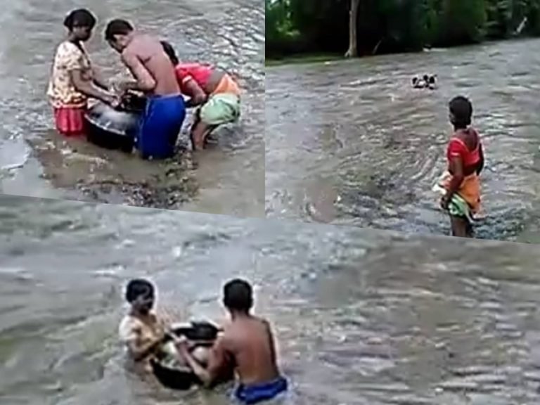 देशी जुगाड़ से उफनती नदी-नाले पार कर रहे ग्रामीण, देखें बारिश में मौत से जंग लड़ने वालों का Video