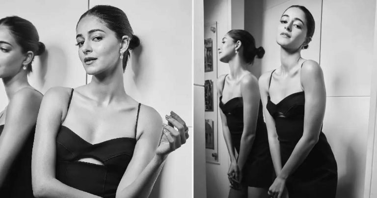 ananya panday in black mini dress, फिगर दिखाने वाली ड्रेस पहनकर अनन्या पांडे ने कराया ऐसा फोटोशूट, जिसे देख लड़कियों को भी होगी जलन – lifestyle ananya panday looks super stylish in black mini cut-out dress for her film promotion
