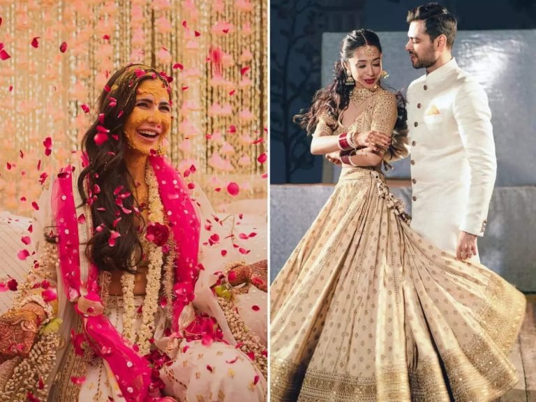 sabyasachi bride wore katrina kaif haldi lehenga, कटरीना की हल्दी वाला लहंगा पहनकर ही दिल्ली की इस दुल्हन से रचा ली शादी, सामने आई तो दूल्हा भी रह गया देखता – sabyasachi delhi bride smridhi sibal wore an ivory katrina kaif haldi lehenga for her wedding