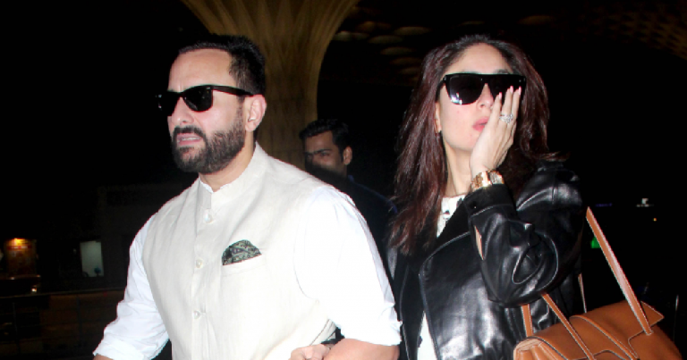 kareena kapoor airport look ideas for females, एयरपोर्ट लुक के लिए सैफ संग निकली करीना कपूर ने पहन डाले इतने महंगे कपड़े, तस्वीरें कर देंगी हैरान – lifestyle kareena kapoor khan looks stylish in black white print coord set with saif ali khan at airport