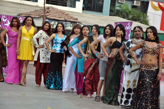Rehearsal for the 'Vcare Indian Super Queen' transgender beauty pageant, Mumbai, India - 20 Feb 2010