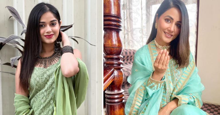 ईद पर ट्राई करें सेलेब्स के ये ट्रेंडी सूट डिजाइन्स, खूबसूरती में लगाएंगे चार चांद – eid outfit ideas from hina khan to jannat zubair latest kurta designs