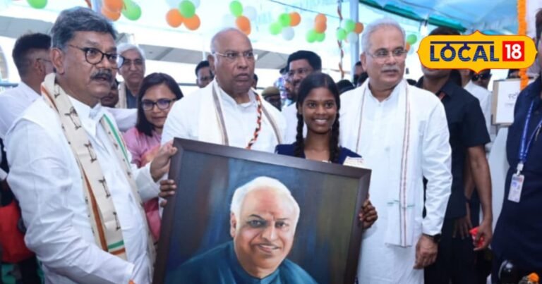 मूक बधिर छात्रा ने कांग्रेस अध्यक्ष खड़गे की बनाई ऐसी पेंटिंग, देखने लग गया नेताओं का तांता 