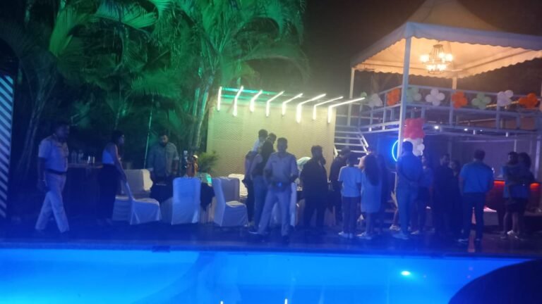 Obscene party of rich people, girls were playing this 'game' wearing short clothes in the name of cricket
