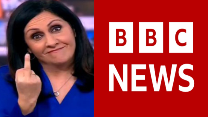 BBC News Anchor Middle Finger