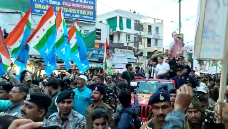 राहुल गांधी की न्याय यात्रा,हजीरा चौराहे पहुंची न्याय यात्रा में हुई धक्का मुक्की,