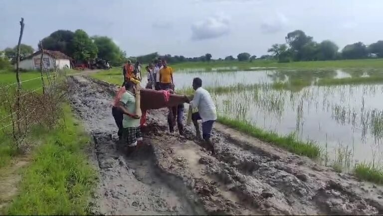 रीवा में मरीज को खाट पर अस्पताल पहुंचाने का VIDEO वायरल।