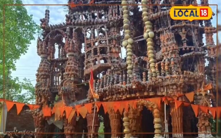 कहीं और नहीं मिलेगा ऐसा मंदिर! मिट्टी के दीयों से बना 50 फीट ऊंचा आस्था का टावर