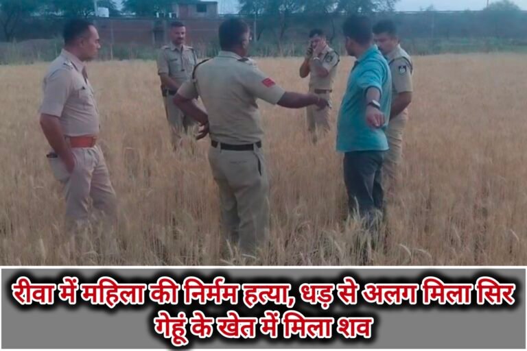 रीवा में महिला की निर्मम हत्या, धड़ से अलग मिला सिर—गेहूं के खेत में मिला शव