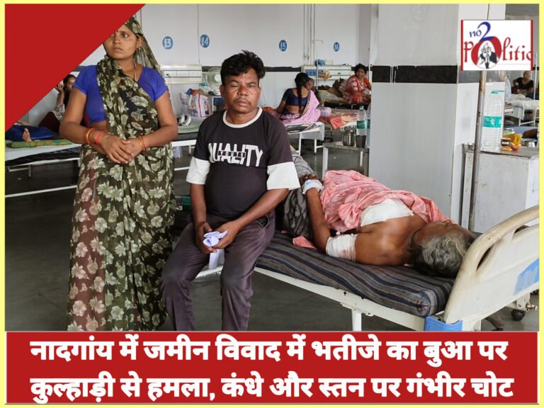 नादगांय में जमीन विवाद में भतीजे का बुआ पर कुल्हाड़ी से हमला, कंधे और स्तन पर गंभीर चोट