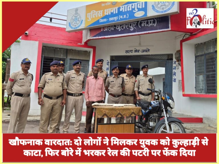 खौफनाक वारदात: दो लोगों ने मिलकर युवक को कुल्हाड़ी से काटा, फिर बोरे में भरकर रेल की पटरी पर फेंक दिया