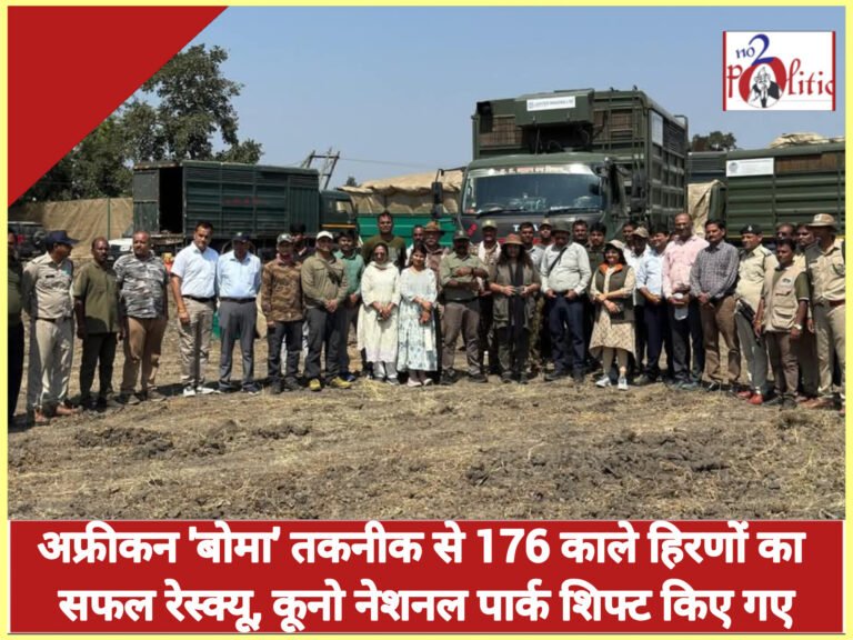 अफ्रीकन ‘बोमा’ तकनीक से 176 काले हिरणों का सफल रेस्क्यू, कूनो नेशनल पार्क शिफ्ट किए गए