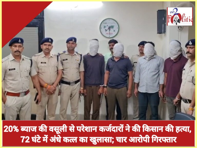 20% ब्याज की वसूली से परेशान कर्जदारों ने की किसान की हत्या, 72 घंटे में अंधे कत्ल का खुलासा; चार आरोपी गिरफ्तार