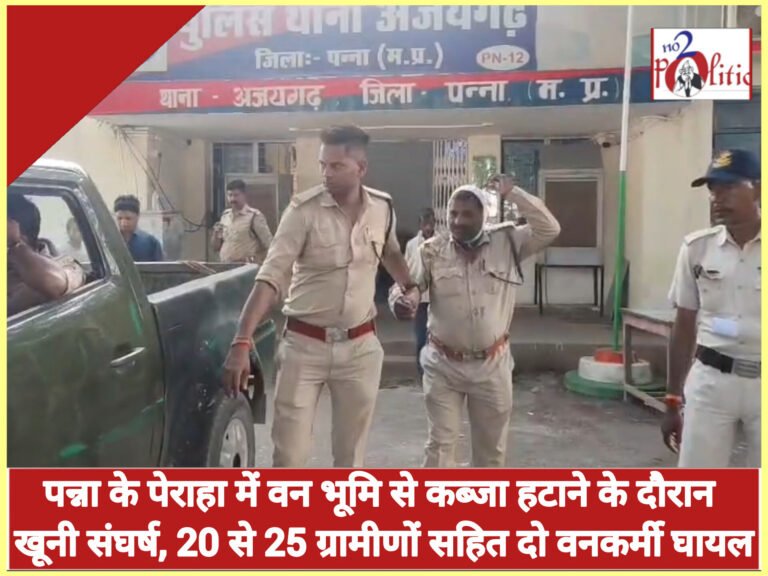पन्ना के पेराहा में वन भूमि से कब्जा हटाने के दौरान खूनी संघर्ष, 20 से 25 ग्रामीणों सहित दो वनकर्मी घायल